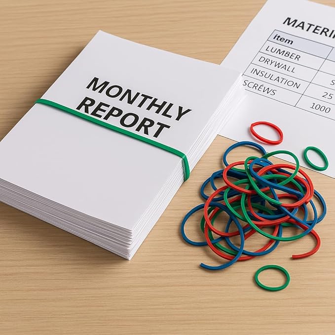 Upgrade Office Supply UPG22754ACS Assorted Size & Color Rubber Bands, 10 lb Case (40 Bags), Made in USA