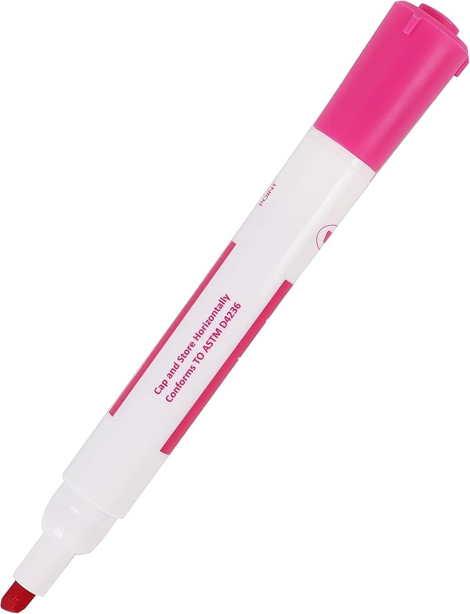 Amazon Basics Dry Erase Markers For Whiteboards, Chisel Tip, Low-Odor, Assorted Colors, Pack of 12