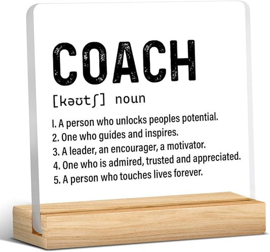 Best Coach Gift, Appreciation Gifts for Coaches, Retirement Gifts for Coaches, Coach Definition Acrylic Desk Sign Decor