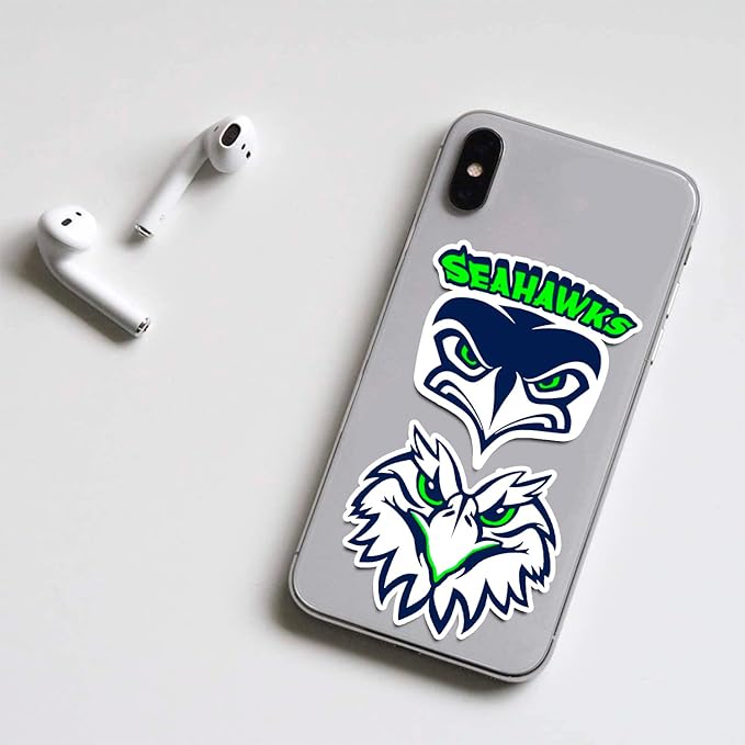 26 PCS Seahawks Stickers Pack Football Stickers Seattle Decal for Water Bottle, Laptop, Bicycle, Computer, Motorcycle, Travel Case, Car Decal Decoration Sticker Graffiti Decals