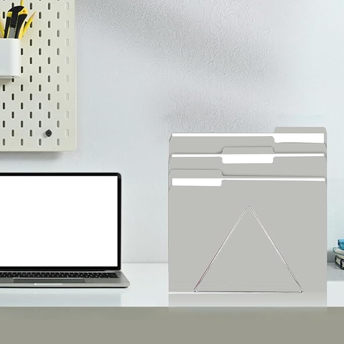 File Folder, RAZCC 150 Pack 1/3 Cut Tab File Folders Letter Size, Grey, Folders with Tab, Great for Organizing and Easy File Storage