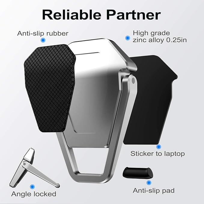 Laptop Stand for Desk, Portable Anti-Slip Keyboard Riser, Zinc Alloy Keyboard Stands, Computer Stand Compatible with MacBook Air/Pro, 10-15.6 Inches Laptops and Keyboards (Black)