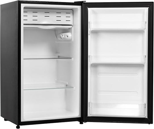 Smad 3.2 Cu.ft Compact Refrigerator with Freezer, Low Noise Mini Fridge with 7-Level Adjustable Thermostat, 110v Single Door Refrigerator for Homes Offices Dorm