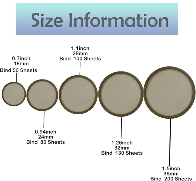 100pcs Discbound Notebook Discs DIY Planner Accessories fits for Tul,Levenger,Arc,Happy Planner,Talia(Smoke Black,1.1inch/28mm)