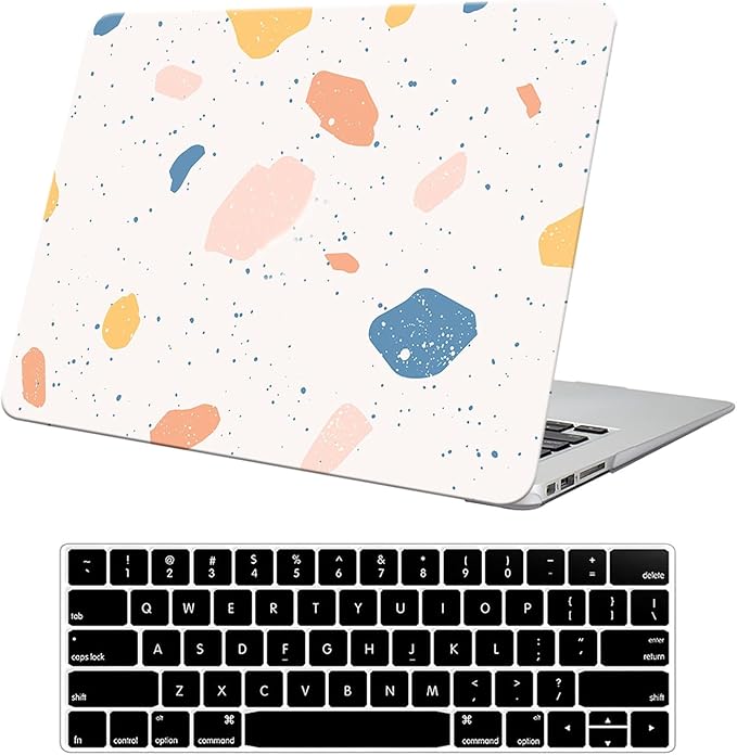 DTangLsm Compatible with MacBook Air 13 inch Case 2021 2020 2019 2018 Release A2337 M1 A2179 A1932, Plastic Hard Shell Protective Case & Keyboard Cover for Mac Air 13 M1 with Touch ID, Colorful Stones