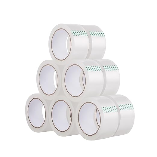 Lichamp Clear Packing Tape, 12 Rolls Heavy Duty Packaging Tape Refill for Moving Boxes, Mail Shipping Supplies, 1.88 inch x 55 Yard x 2.6 mil, A212TP