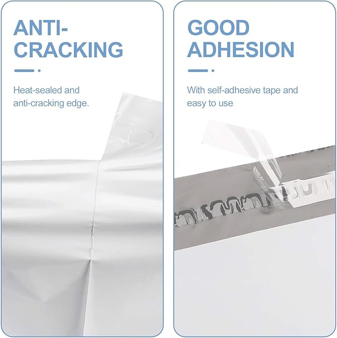 Metronic Poly Mailers 19x24 500 Pack | Large Shipping Bags for Clothing | Thick Self Seal Mailing Poly Bags for Business | Waterproof and Tear-Proof Large Shipping evvelopes in White