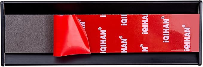 Set of 5 - Nameplate Holder for Wall Mount, 2.36'' x 8'' Curved Office Business Door Sign Holder-Black