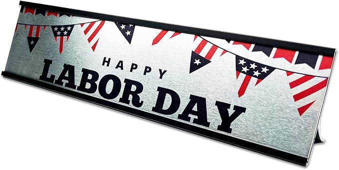 2" x 10" Personalized Aluminum Name Plates for Desk or Wall, Can Add Custom Logo Image, Two Name Plates Colors Silver, White, Holders are Optional (Custom Image)