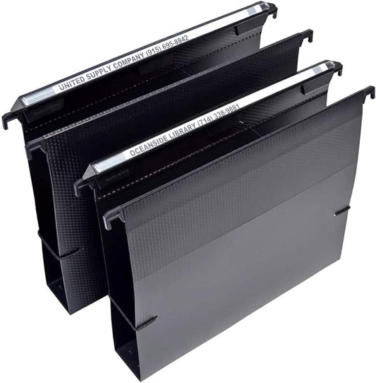 Ultimate Office MagniFile Hanging File Folders (Black, 2" Box Base, Set 2)