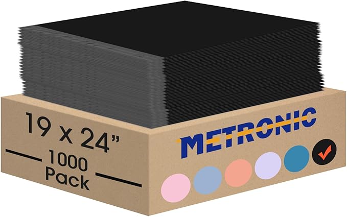 Metronic Large Poly Mailers 19x24 1000PCS Black, Bulk Shipping Bags Envelopes Mailers with Self Adhesive Waterproof and Tear-Proof Postal Bags for Small Business Shipping Mailing