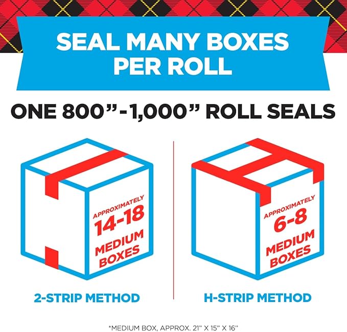 Scotch Heavy Duty Shipping Packing Tape, Clear, Packing Tape for Moving Boxes and Packaging Supplies, 1.88 in. x 22.2 yd., 6 Roll Dispensers, Moving Supplies