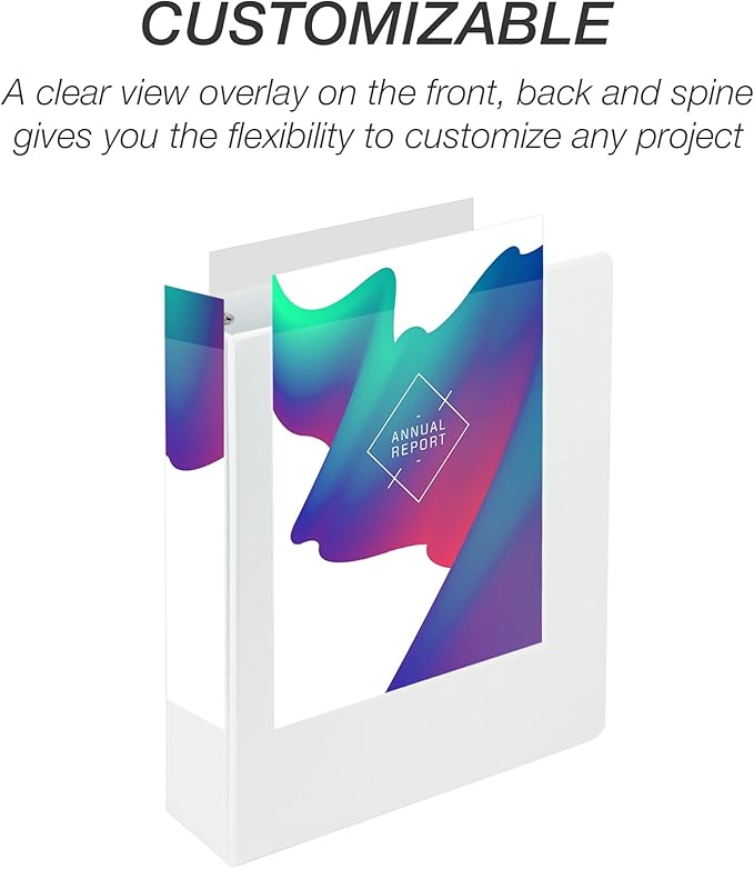 Samsill Economy 2 Inch 3 Ring Binder Bulk Pallet, Made in The USA, Round Ring Binder, Customizable Clear View Cover, White, Pallet of 432 Binders in 36 Cartons