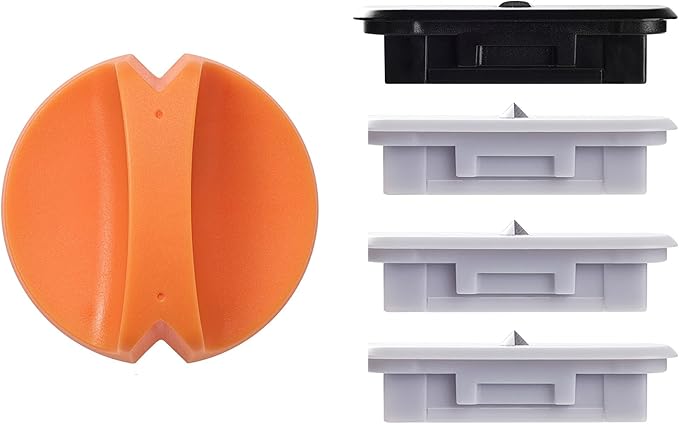 4-Pack Trimmer Replacement Blades for Fiskars Paper Trimmer, Replacement Blade for All Series of Fiskars/Portable&Precision Trimmer,Arts and Crafts,3 Cutting&1 Scoring Blades,a Slider,Orange
