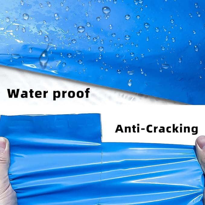 POLYSELLS 50 pcs 19x24 Inches Blue Poly Mailers Shipping Envelopes, Strong Adhesive Sealing, Waterproof, and Tear-resistant Postal Mailing Bags for Clothing, Books, and Accessories