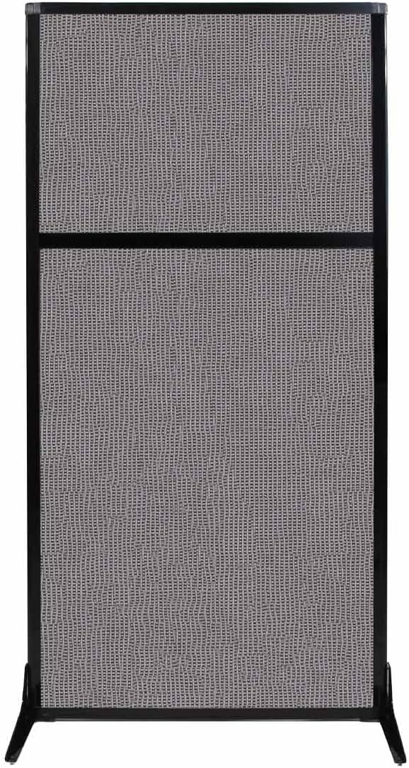 Versare Workstation Partition | Portable Wall Divider | Modern Office Cubicle | Free Standing Privacy Screen | Flexible Work Space | 33" x 70" Slate Fabric Panels