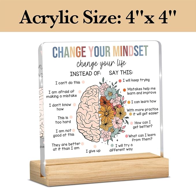 Therapy Office Decor, Mental Health Office Desk Decor, Therapist Offices Must Haves, School Counselor Gifts, Gifts for Women Counselor Psychologist Therapist, Acrylic Sign for Halloween Christmas Gift