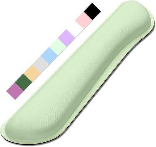 Dapesuom Enlarge Keyboard Wrist Rest, Memory Foam Keyboard Wrist Cushion for Computer Desk Mats Support, Typing Pain Relief Ergonomic Mouse Pad Rests with Non-Slip Base for Gaming, Laptop, Lake Green