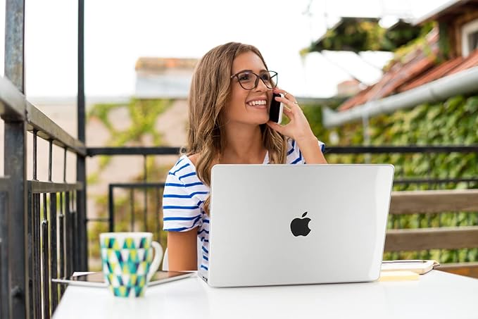 Teryeefi Compatible with MacBook Pro 16 inch Case 2025 2024 2023 2022 2021 M4 M3 M2 M1 A3403 A3186 A2991 A2780 A2485, Plastic Hard Shell&Keyboard Cover&Screen Film&Type C Adapter- Crystal Clear