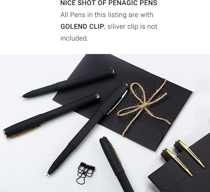 Pens, P-223A, Gel Pens Fine Point [0.7 mm] Black Ink, Roller Ballpoint Pens Matt Design, Stationery Pens for School Office Supplies