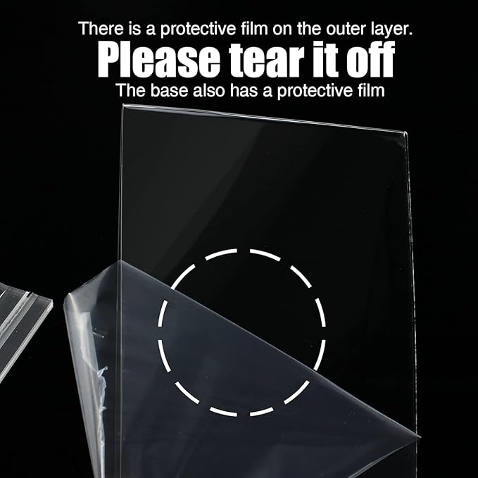 Acrylic Sign Holder, 8.5 x 11 inches Clear Table Menu Display Stand Desktop Display Stand Paper Holder Table Top Sign Holder Suitable for Restaurants, Office, Home, Store (18 pcs)