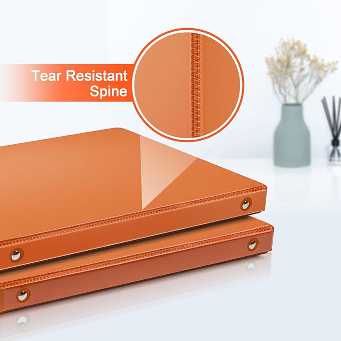 COMIX 3 Ring Binder 1/2 inch with Clear View Cover, 0.5" View Binder Holds 100 Sheets of US Letter Size Paper, 6 Pack (Assorted)