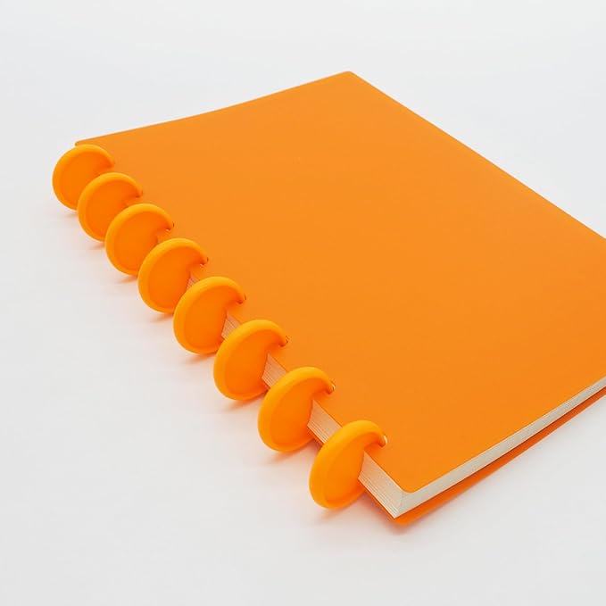 100pcs Discbound Notebook Discs DIY Planner Accessories fits for Tul,Levenger,Arc,Happy Planner,Talia(Orange,1.1inch/28mm)