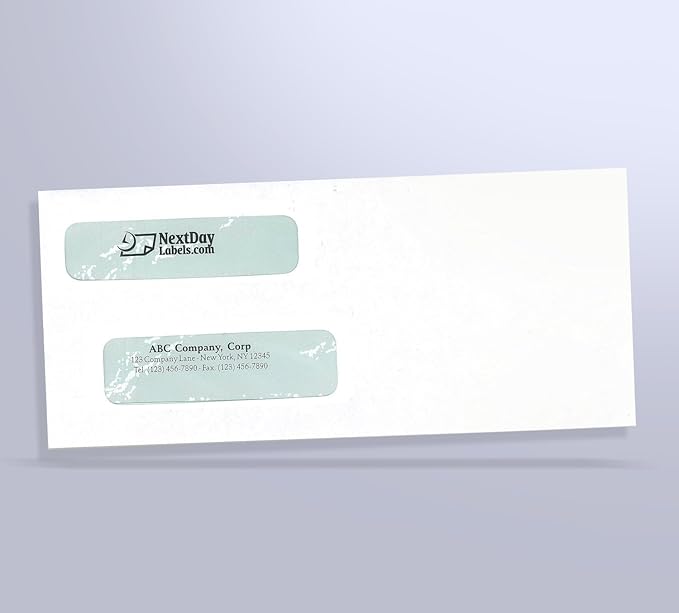 #9 Ready-Seal Double Window Security Tinted Check Envelopes, Compatible for QuickBooks Checks, Sage 100 Program, Blackbaud Software ETC, Case of 2500 Envelopes