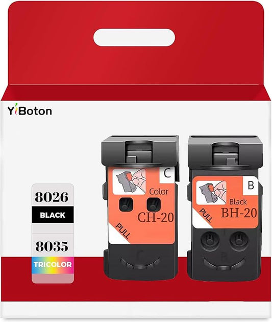 BH-20 CH-20 Printhead Replacement for Canon PIXMA G7020 G6020 G5020 G1220 G1230 G2260 G2270 G3260 G3262 G3270 and G4270 MegaTank All-in-one Printer Head Ink cartridges 8026 8035 Set Combo Pack