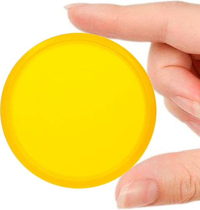 100pcs Discbound Notebook Discs DIY Planner Accessoriesfits for Tul,Levenger,Arc,Happy Planner,Talia(Transparent Yellow,1.26 inch/32mm)
