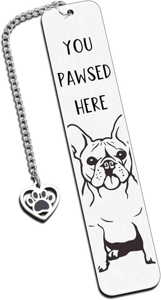 French Bulldog Gifts for Women Dog Lovers, Dog Lovers Gifts for Women, Dog Mom Gifts for Women, Cute Dog Bookmarks Book Club Gifts for Readers Book Lovers Women Men, Book Marks for Reading Women Men