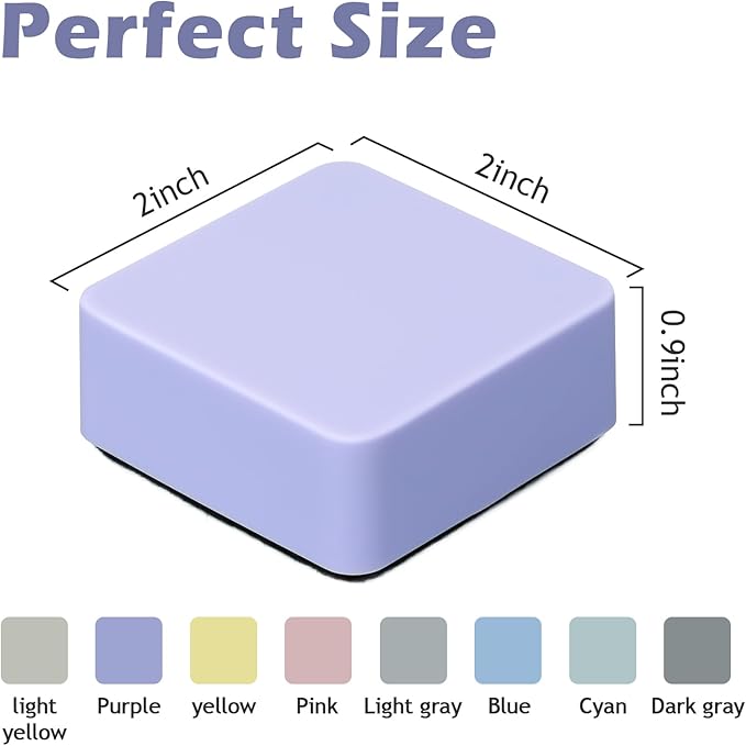 Ddaowanx Dry Erase Erasers, 16 Pack Magnetic Whiteboard Eraser Classroom Must Haves for Teachers, School Supplies (16 Pack/ 8 Color)