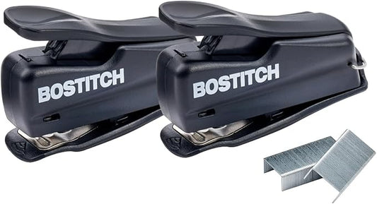 Bostitch Nano Mini Staplers, Black, 2-Pack (1830-2PK)