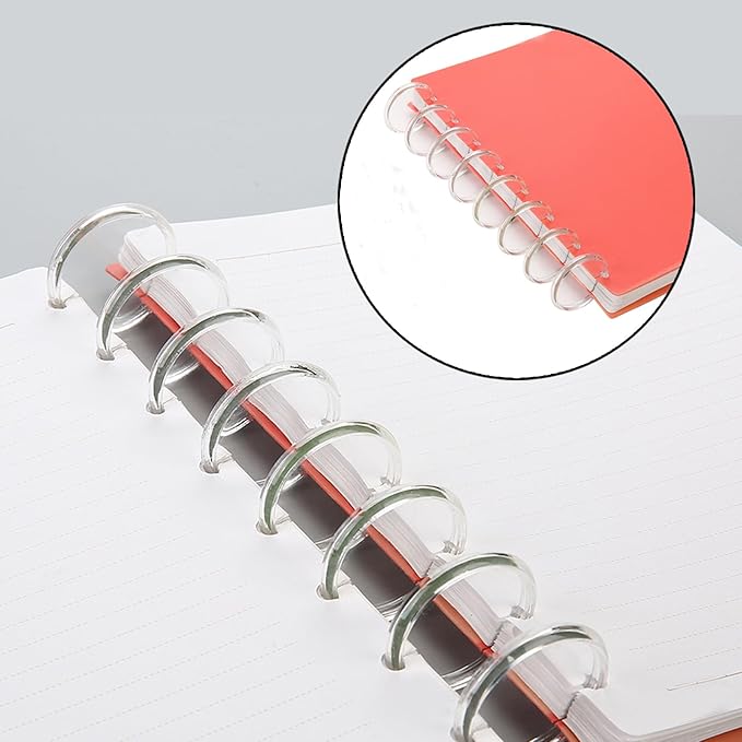 40 Pcs Discbound Disc 2 Inch Book Binding Discs, Transparent Expansion Discs Notebooks Planner Discs for DIY Notebooks and Planner Scrapbooking Supplies