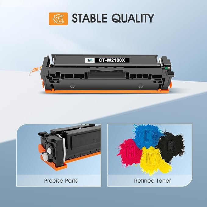 218X 218A Toner Cartridges 4 Pack High Yield 3301fdw 3201dw with Chip Compatible Replacement for HP 218X 218A Color Laserjet Pro MFP 3301cdw 3301sdw Printer Ink Set W2180X (Black Cyan Yellow Magenta)