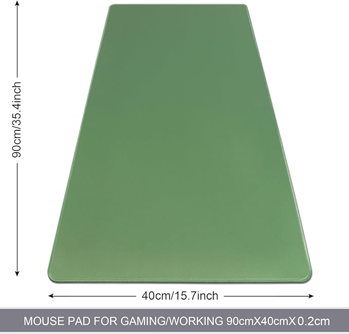 XXL Gaming Mouse Pad 35.4x15.7 Professional Large Mouse Pad & Computer Game Mouse Mat-90x40 Olivegreenus