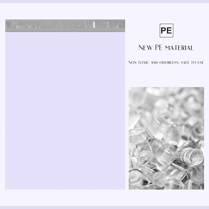 Metronic Poly Mailers 14.5X19 100 Pack, Strong Adhesive Shipping Bags for Clothing, Waterproof and Tear-Proof Packaging Bags Mailers Poly Bags for Shipping Envelopes in Lilac Purple