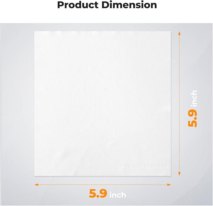 K&F Concept 40 Pack Microfiber Cleaning Cloths for Electronics, 6x6in Premium Glasses Cleaning Cloths, Lens Cleaner Cloths for TV Screen, Laptop, Computer, Monitor, Tablet, iPhone, iPad