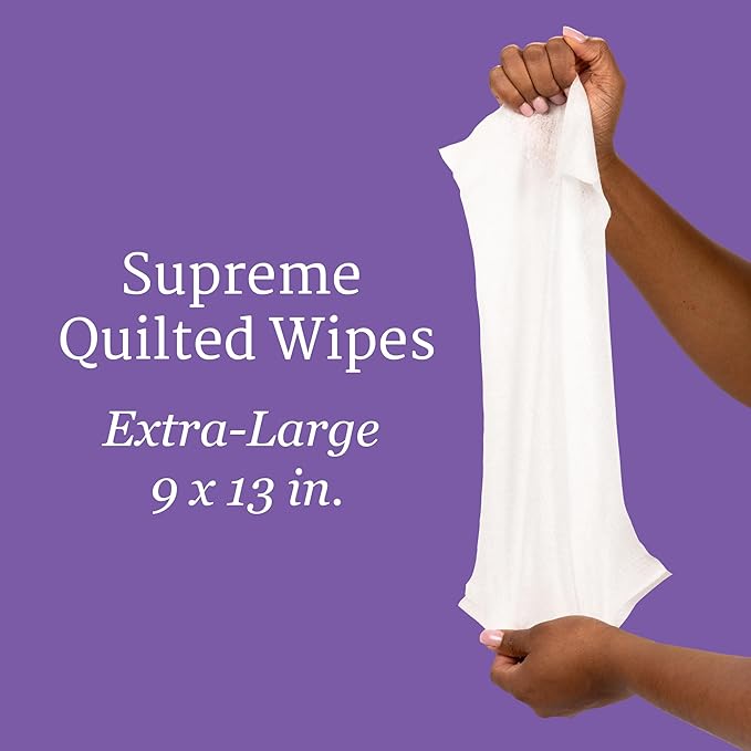 NorthShore Supreme Heavy-Duty Quilted Wipes, X-Large, 9 x 13 in., Case/600 (12/50s)