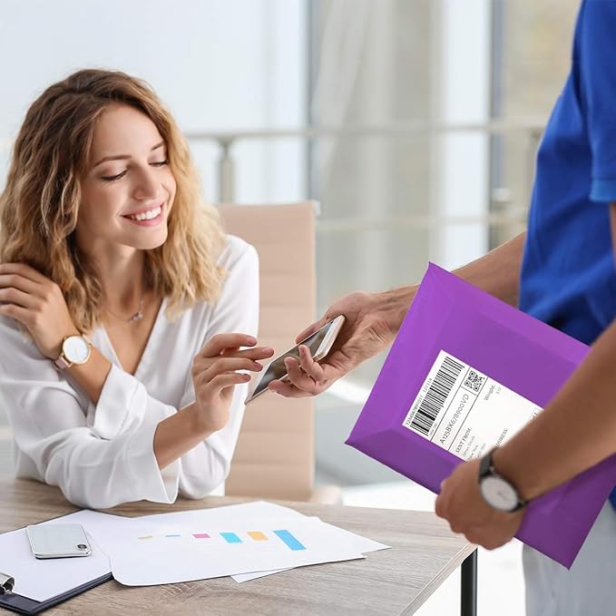 UCGOU Poly Mailers 14.5x19 Inch Purple 200 Pack Large Shipping Bags #7 Strong Thick Mailing Envelopes Self Sealing Adhesive Waterproof and Tear Proof Boutique Packaging Postal for Clothing