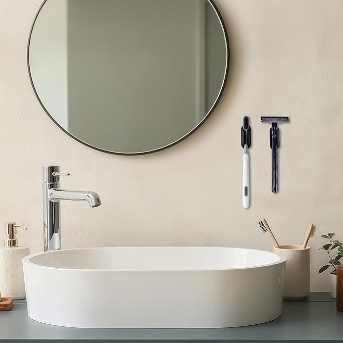 10 Pack Adhesive Pencil Holders for Desk,Silicone Flexible Pen Holder for Wall, Office, School,Home,Classroom Must Haves,Teacher Essentials Accessories,Desk Organizer,Art Supply,Small Gift ﻿