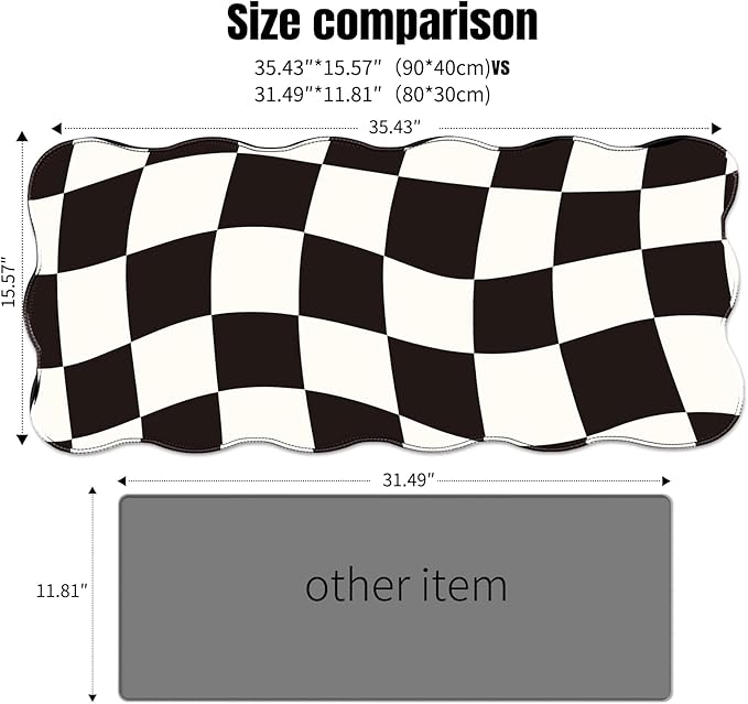 Galdas Gaming Mouse Pad XXL XL Large Long Extended Big Mousepad Non-Slip Rubber Keyboard Mouse Pad with Stitched Edges for Laptop Home Office (35.43x15.75x0.08 Inch)