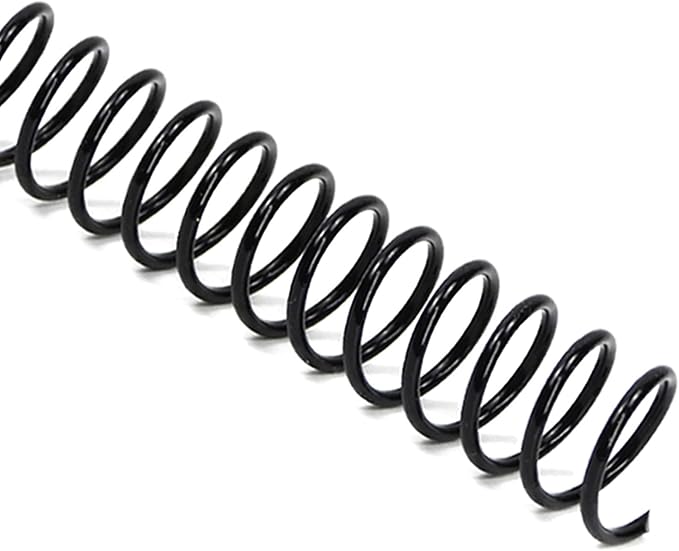 Rayson 7.9mm Plastic Spiral Coil Binding 3:1 Pitch, 5/16inch, 40 Sheets Capacity Black Coil Binding Spines - Versatile for Office and Educational Tasks, Pack of 100