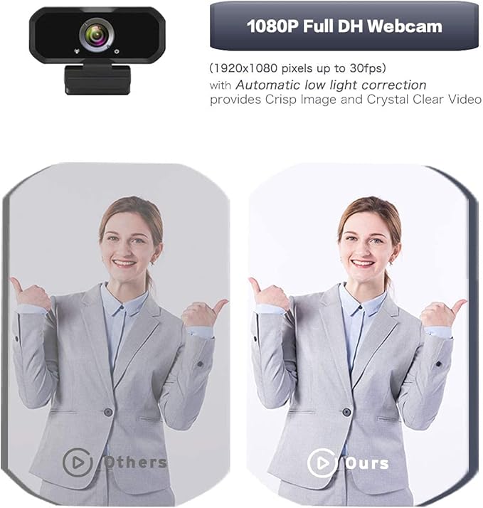 USB-C 1080P Webcam Compatible with Switch 2/ PC - Streaming Camera for Zoom/Teams/Skype, Plug&Play PC/Mac/Laptop