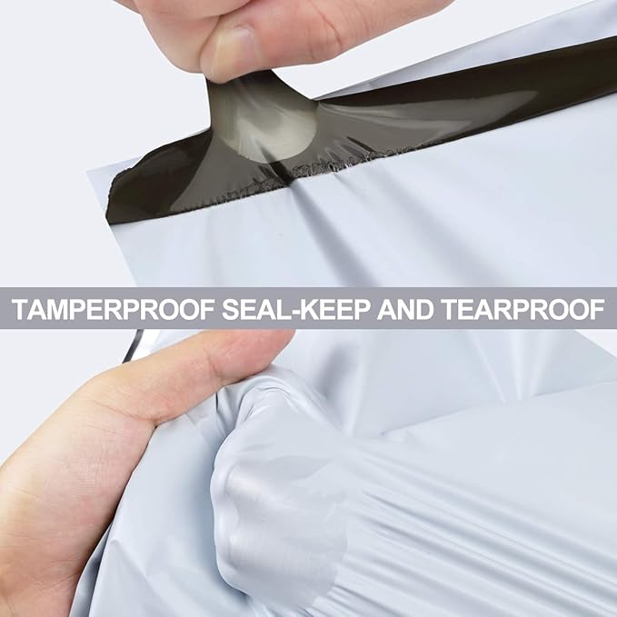 UCGOU Poly Mailers 14.5x19 Inch White 100 Pack Large Shipping Bags #7 Strong Thick Mailing Envelopes Self Sealing Adhesive Waterproof and Tear Proof Boutique Packaging Postal for Clothing