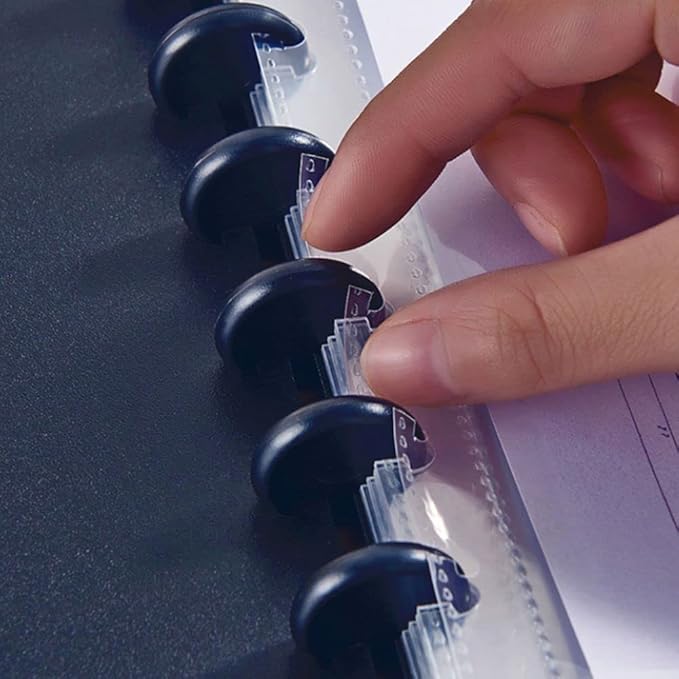 100pcs Discbound Notebook Discs DIY Planner Accessories fits for Tul,Levenger,Arc,Happy Planner,Talia(Black,0.7inch/18mm)