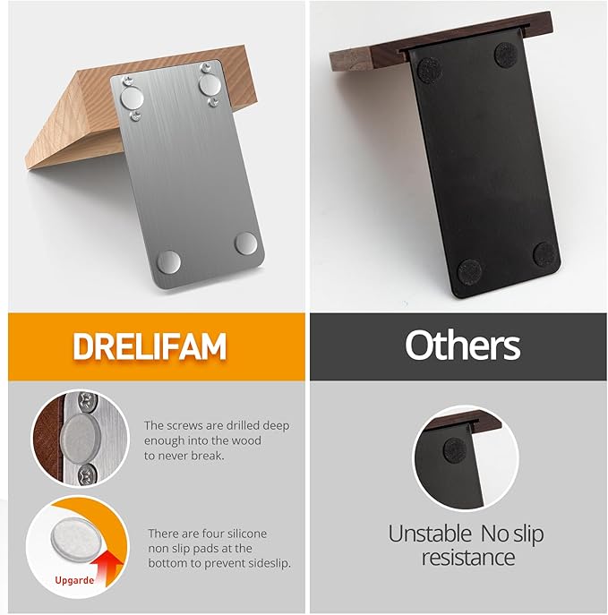 Ash Wood Book Ends Heavy Duty Handmade Book Ends for Shelves Decorative Bookends to Hold Heavy Books (Ash Wood Small)