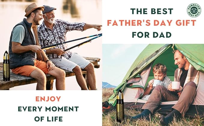 17oz Cool Tumbler Stainless Steel Gifts for Men Him Husband Dad - Unique Shaped Man Coffee Mug - Fishing Hunting Camping Christmas Birthday Gifts for Men - Stocking Stuffers White Elephant Gifts 2025