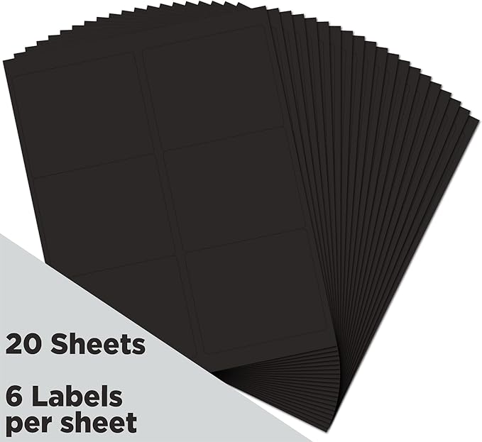 JAM PAPER Shipping Address Labels - Large - 3 1/3 x 4 - Black - 120/Pack