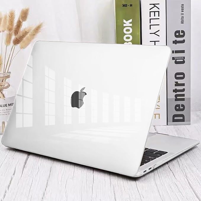 Compatible with MacBook Air 13 inch Case 2021 2020 2019 2018 M1 Chip A1932 A2179 A2337 Cover, Plastic Hard Shell Case Keyboard Cover Screen Film Dust Plug for MacBook Air 13 M1, Crystal Clear